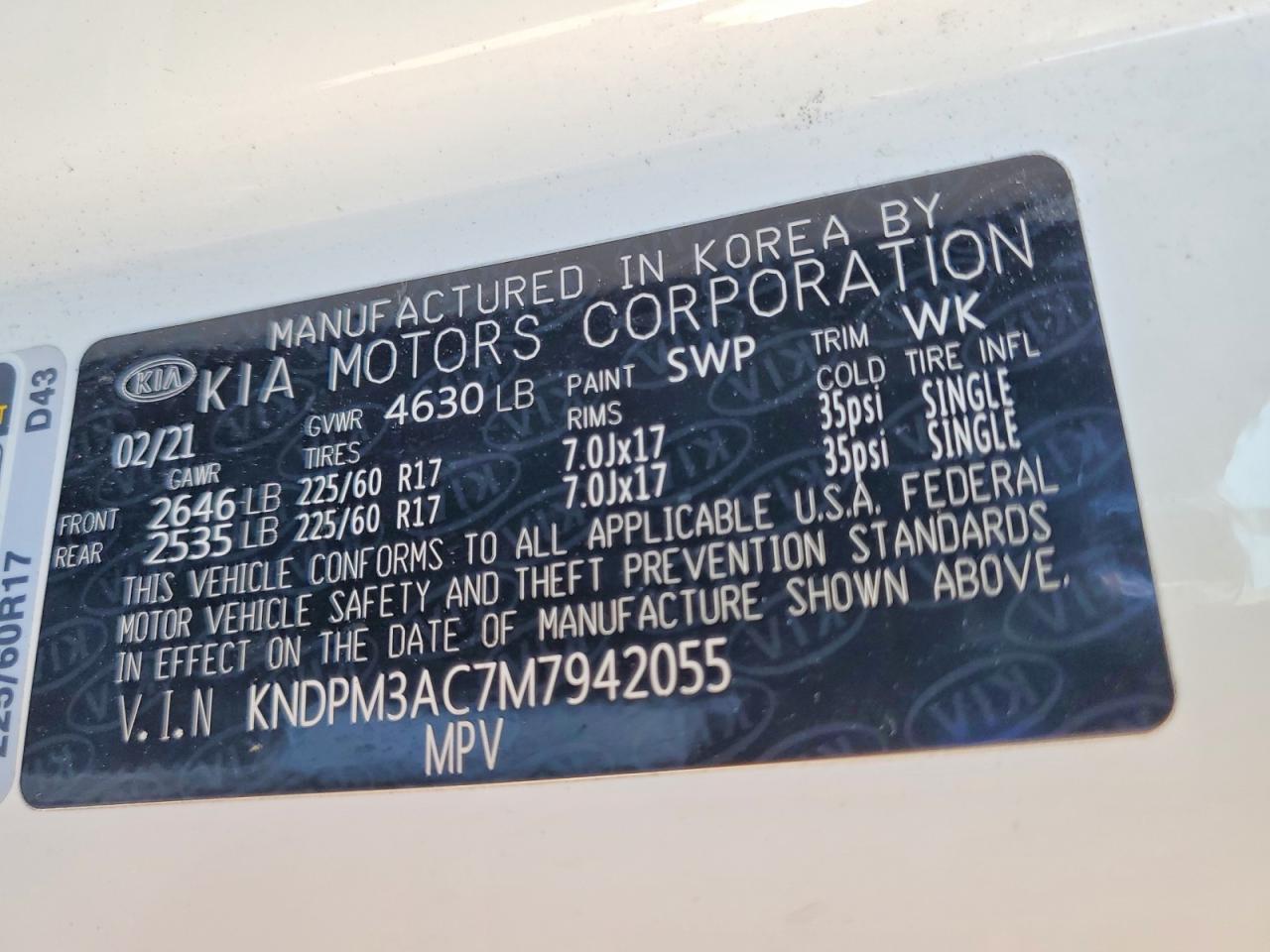 2021 KIA SPORTAGE