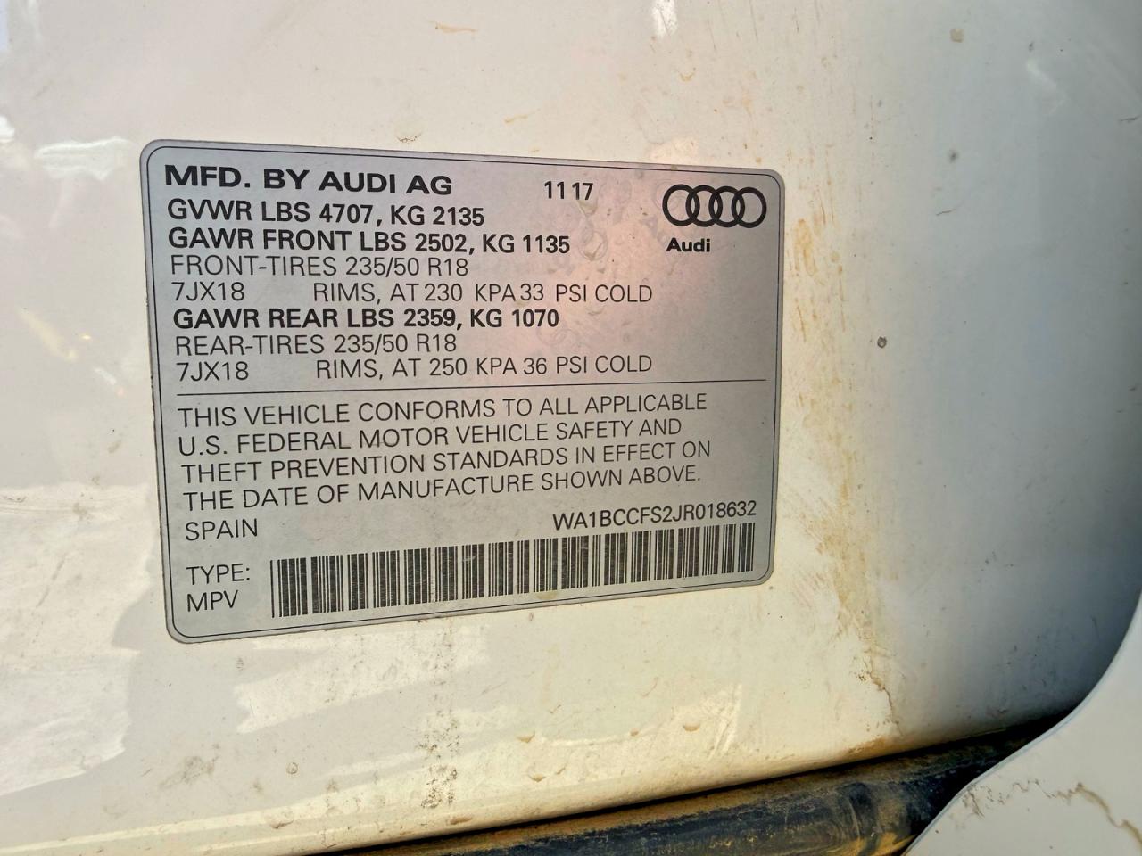 2018 AUDI Q3