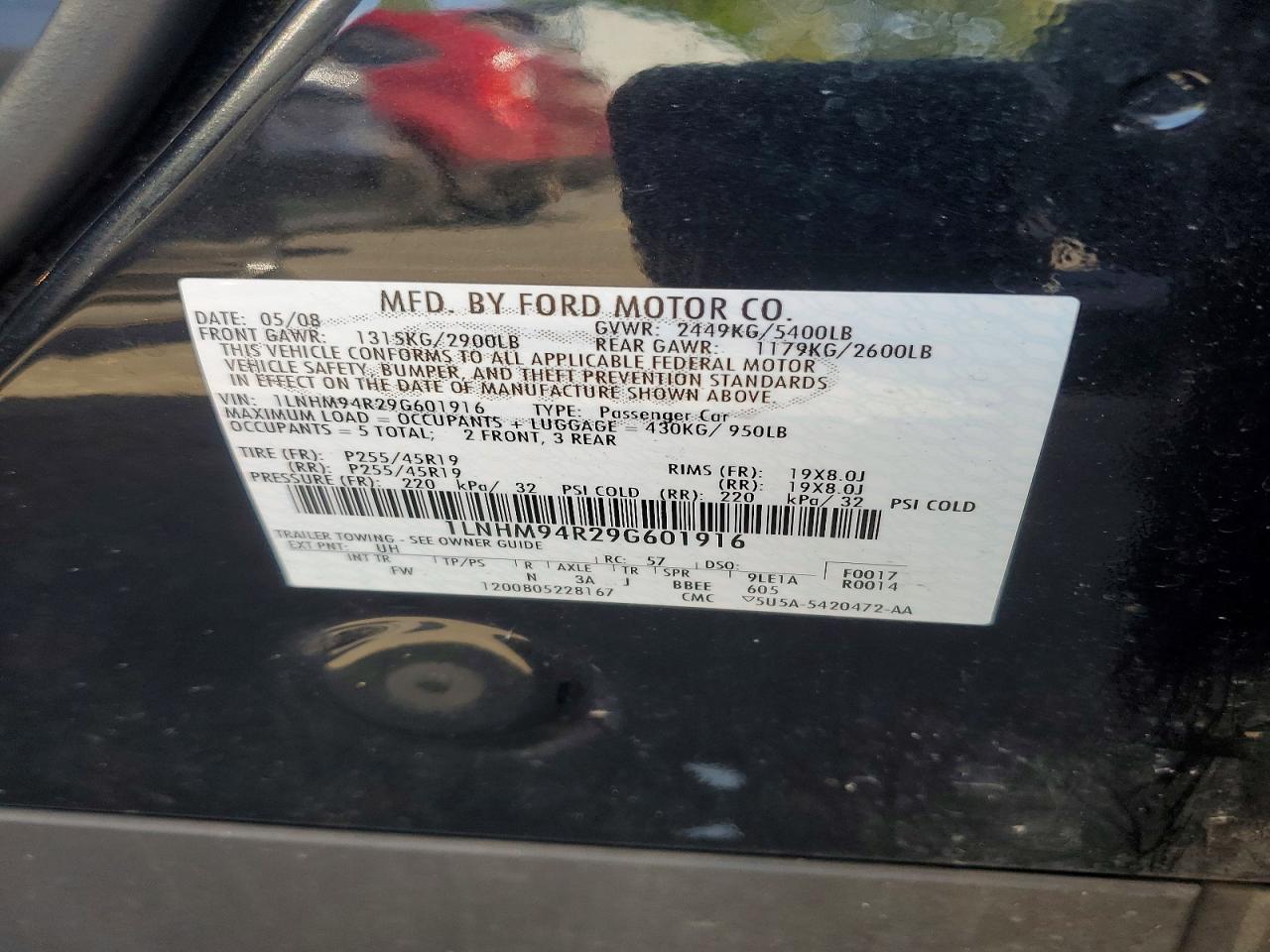 2009 LINCOLN TOWNHOUSE MKS
