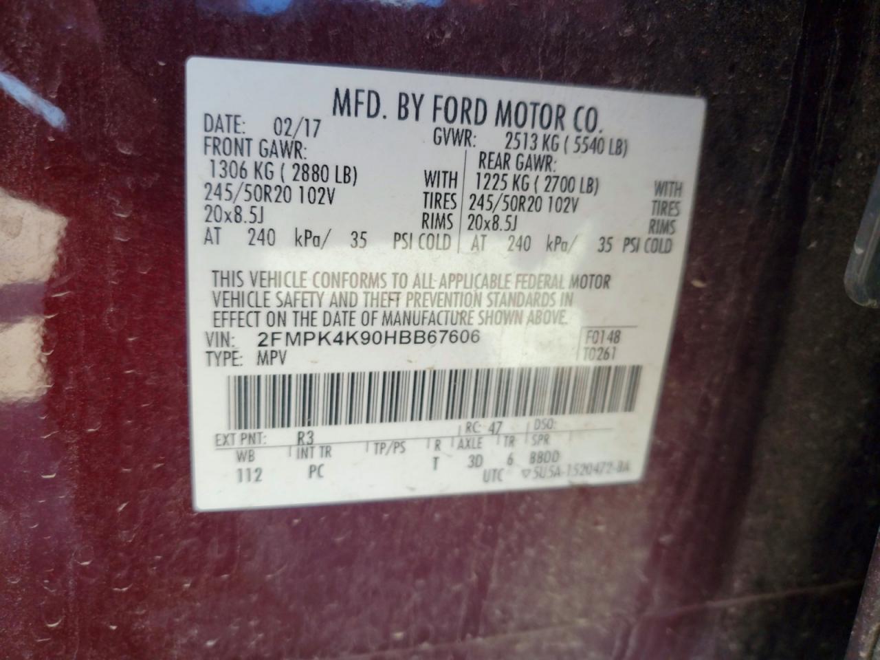 2017 FORD EDGE