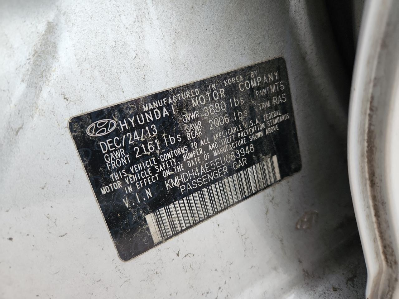 2014 HYUNDAI ELANTRA