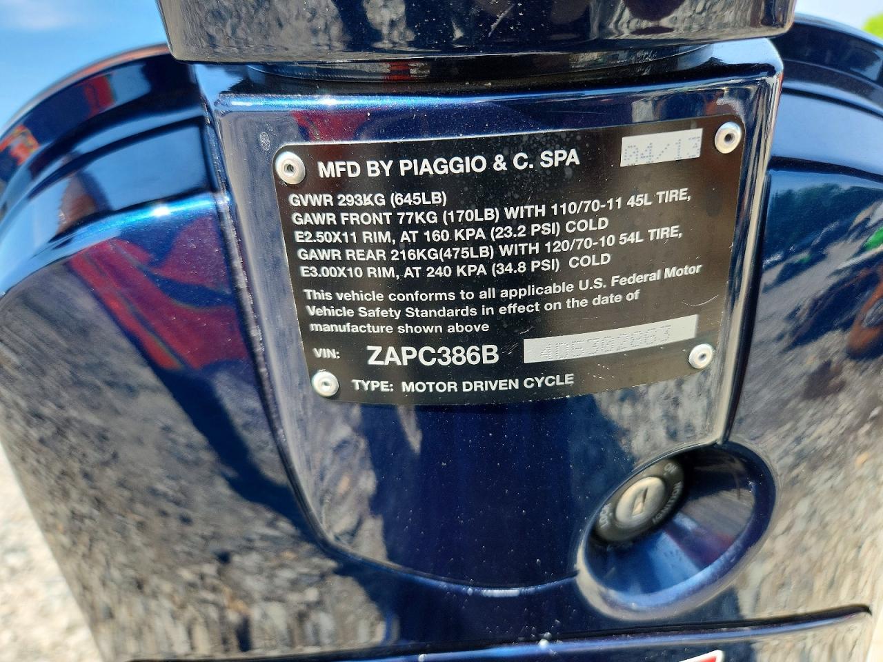 2013 VESPA SCOOTER