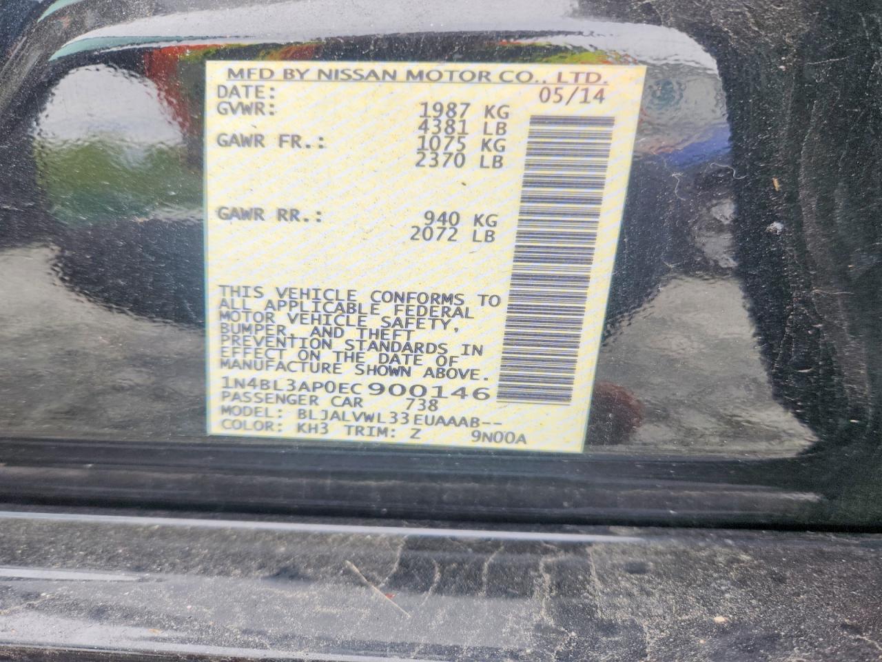 2014 NISSAN ALTIMA