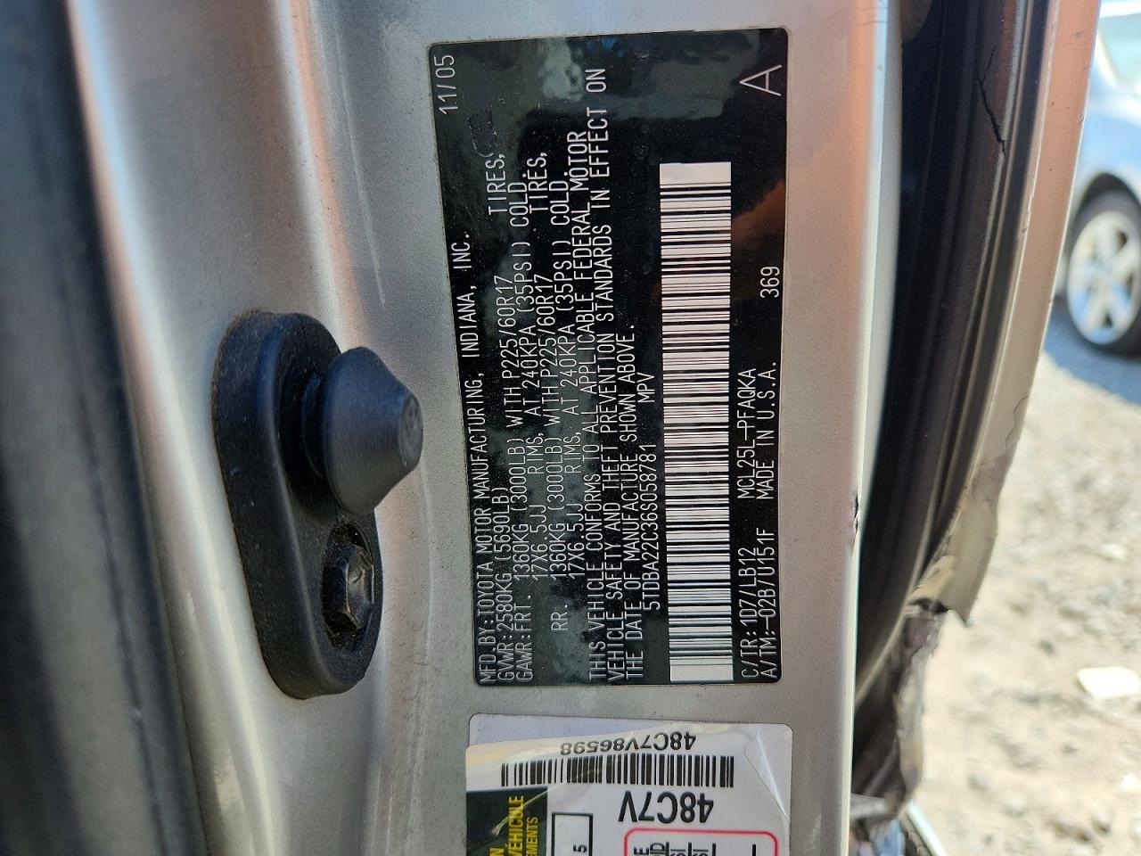 2006 TOYOTA SIENNA