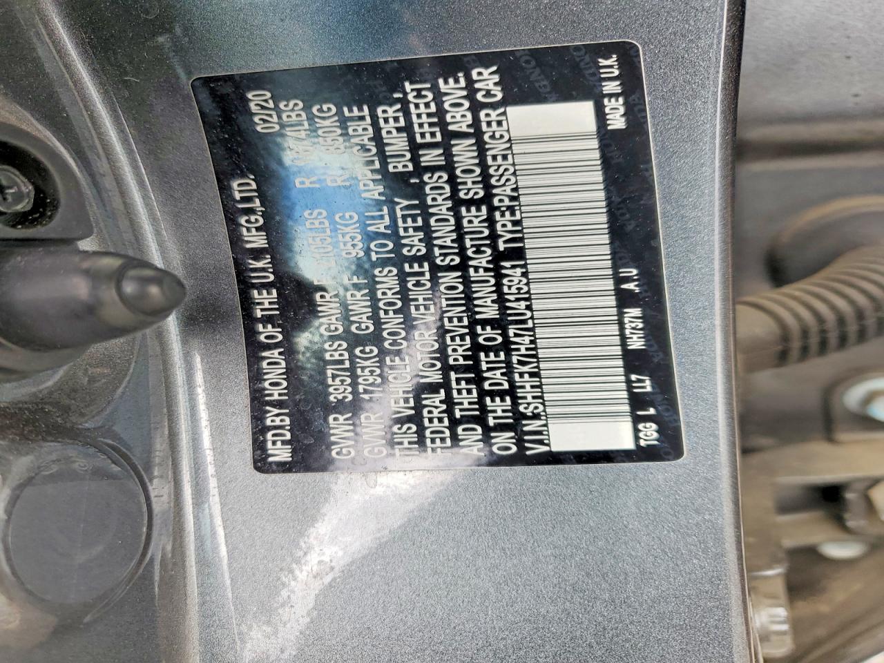 2020 HONDA CIVIC