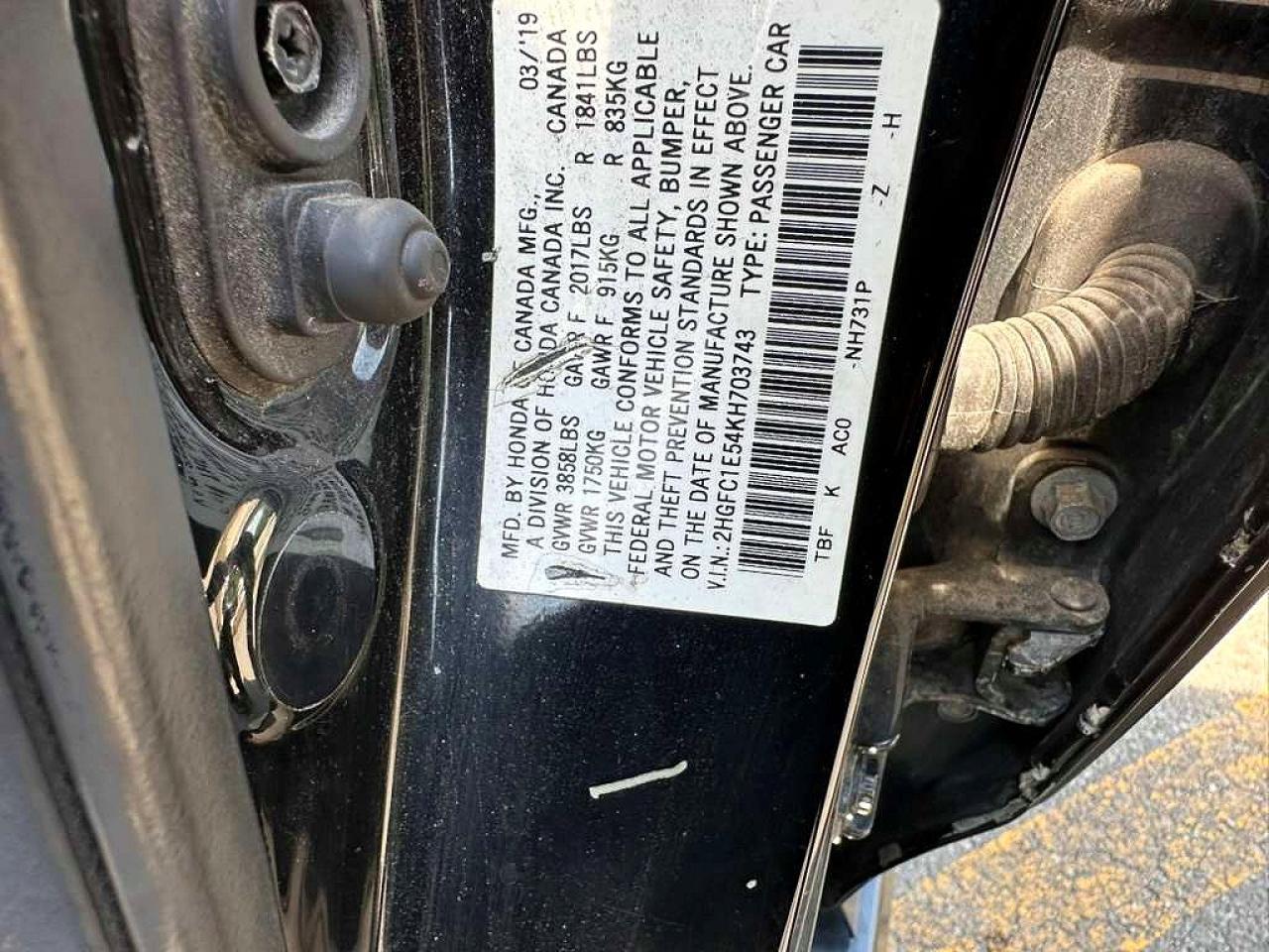 2019 HONDA CIVIC