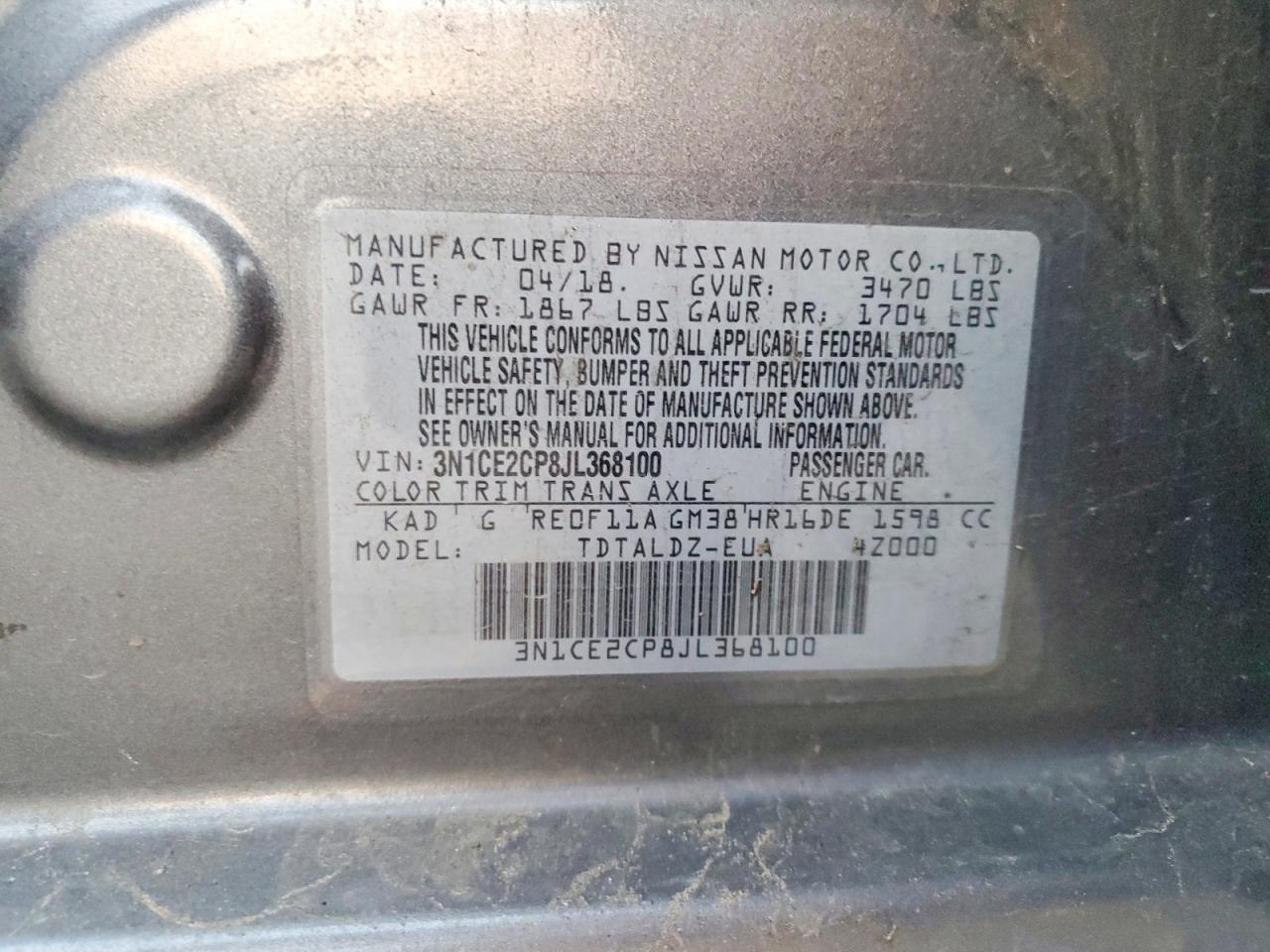 2018 NISSAN VERSA
