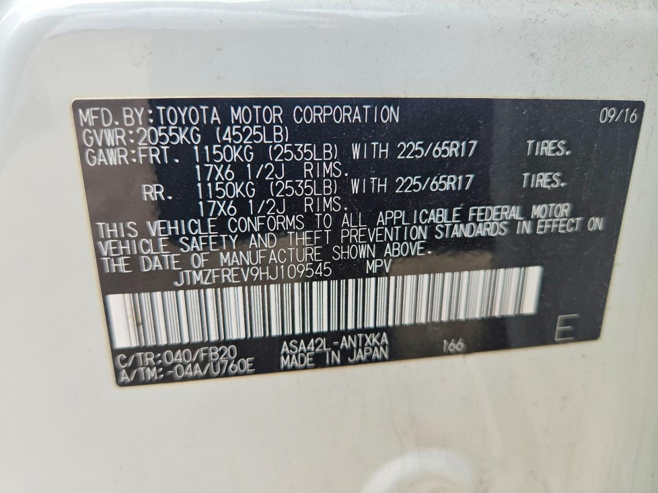 2017 TOYOTA RAV4