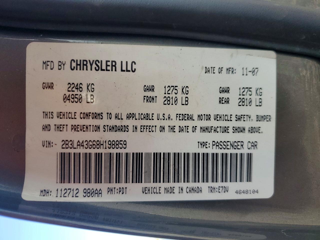 2008 DODGE CHARGER