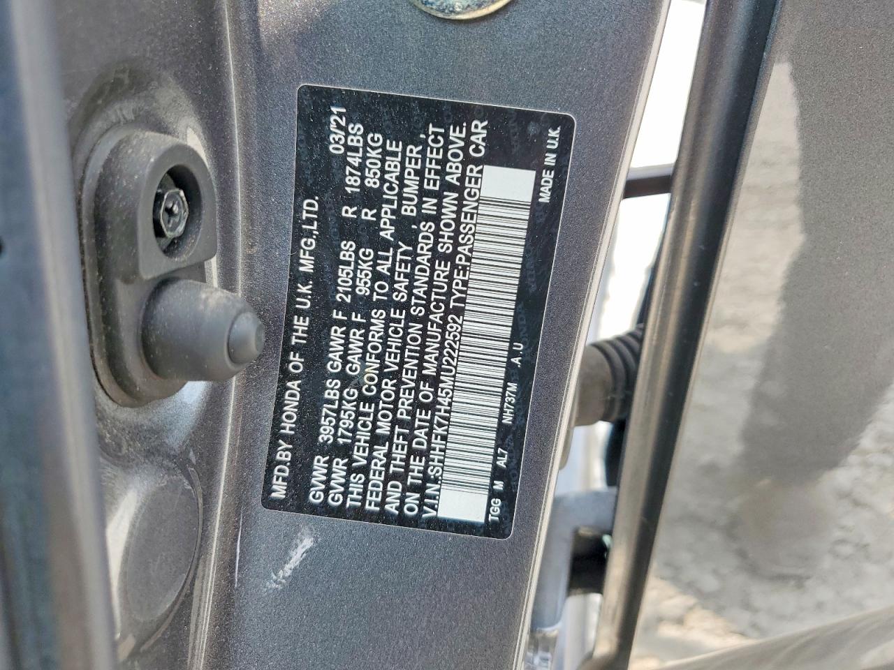 2021 HONDA CIVIC