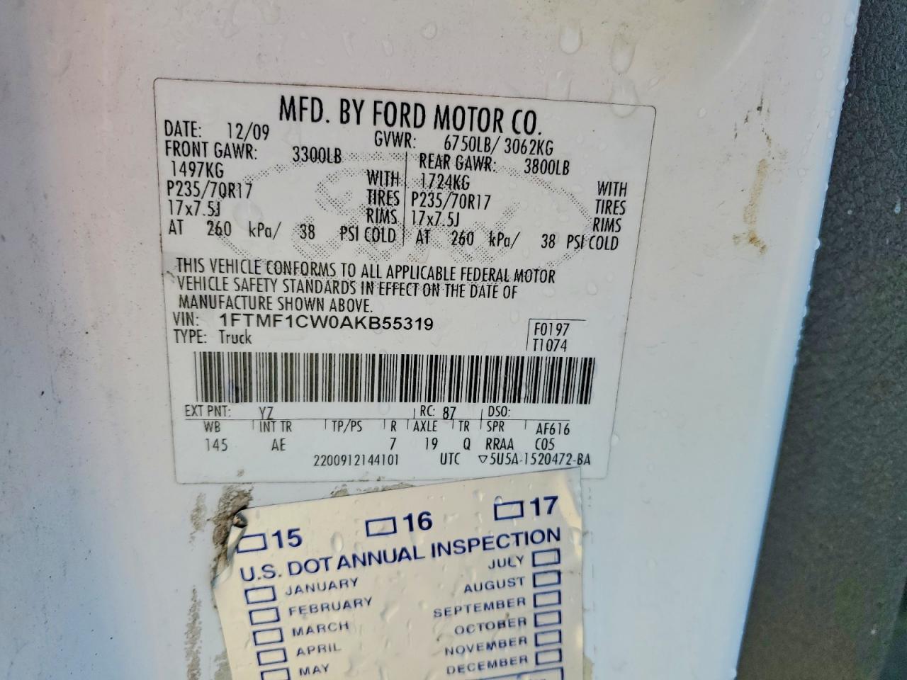 2010 FORD F150