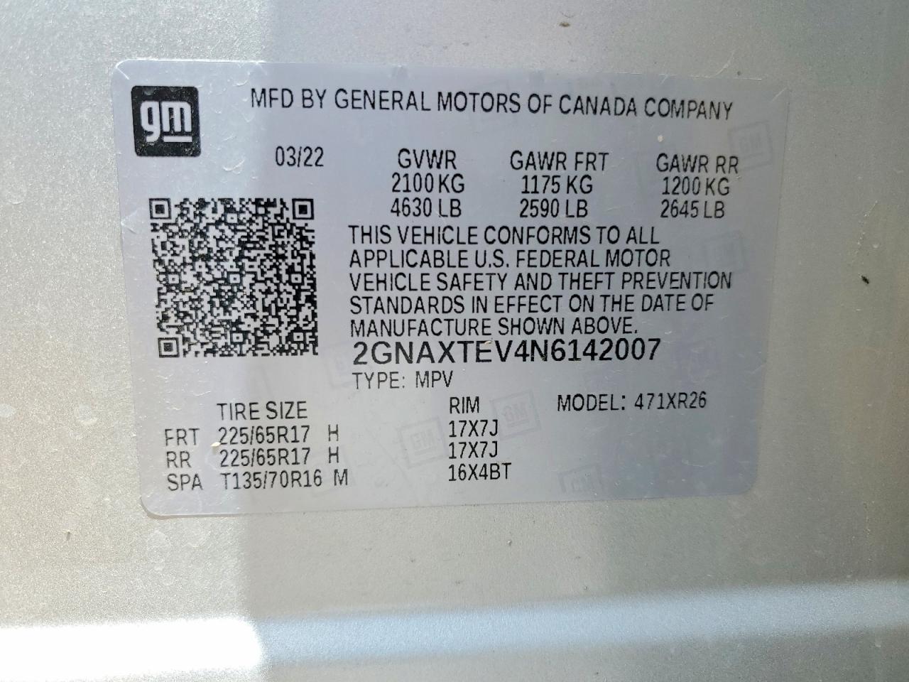 2022 CHEVROLET EQUINOX