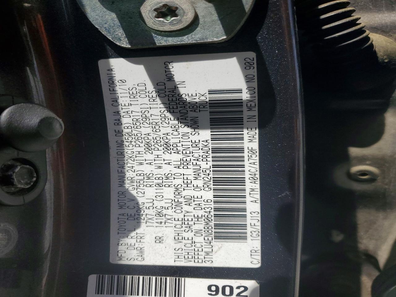 2011 TOYOTA TACOMA