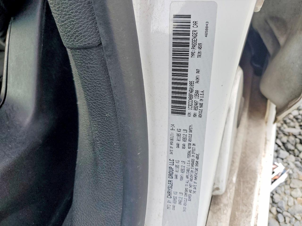 2015 CHRYSLER 200 LIMITE