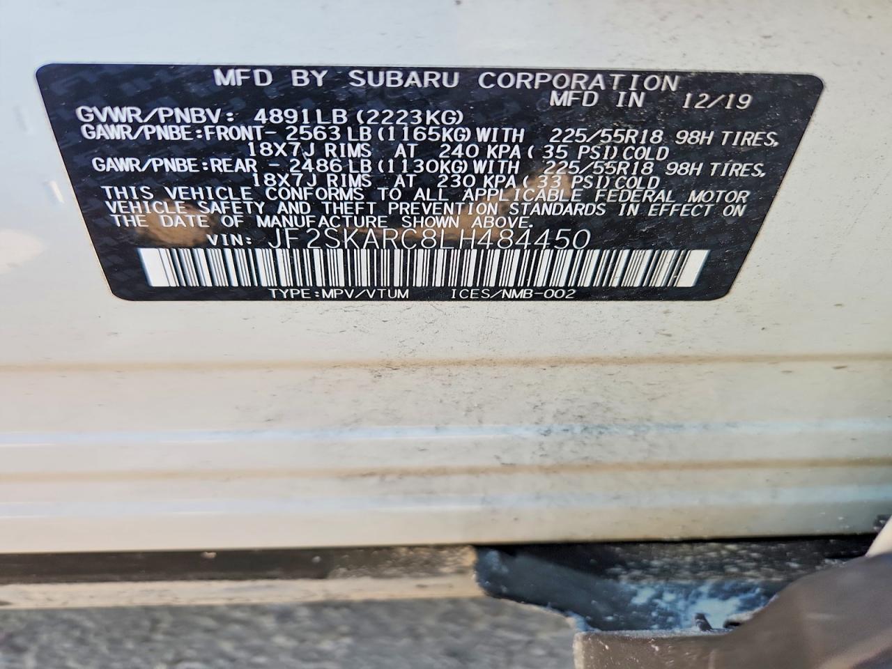 2020 SUBARU FORESTER