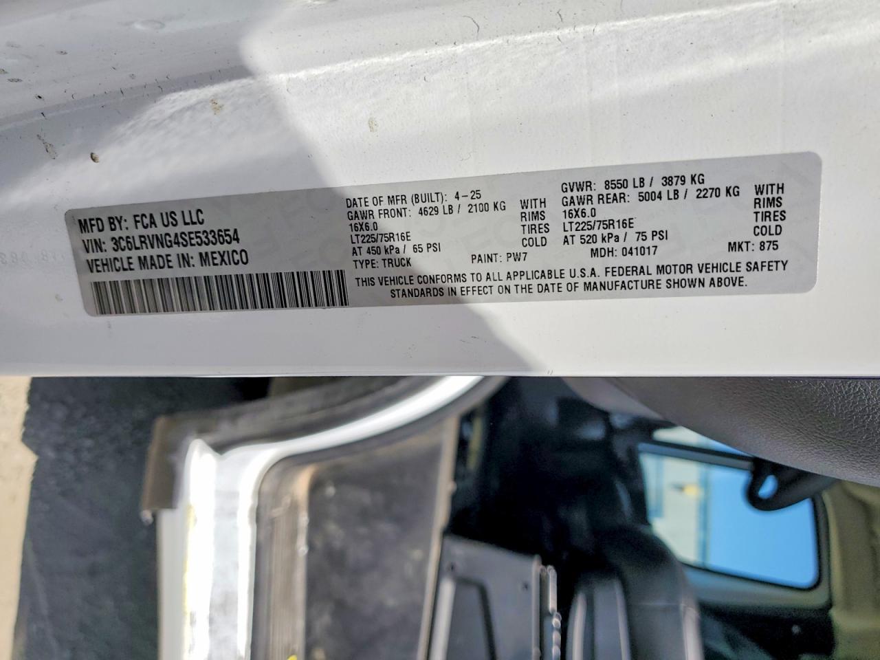 2025 RAM PROMASTER
