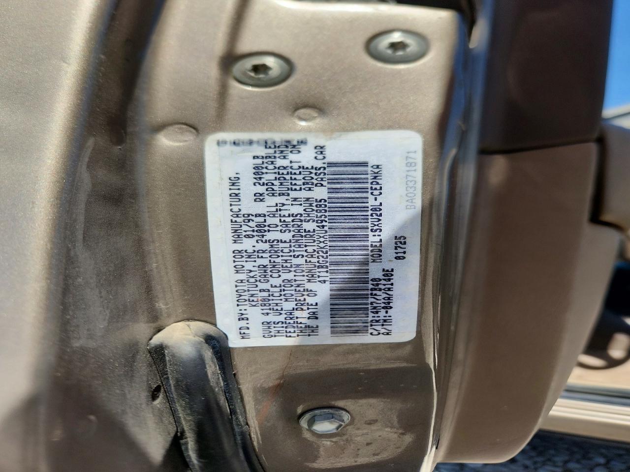 1999 TOYOTA CAMRY