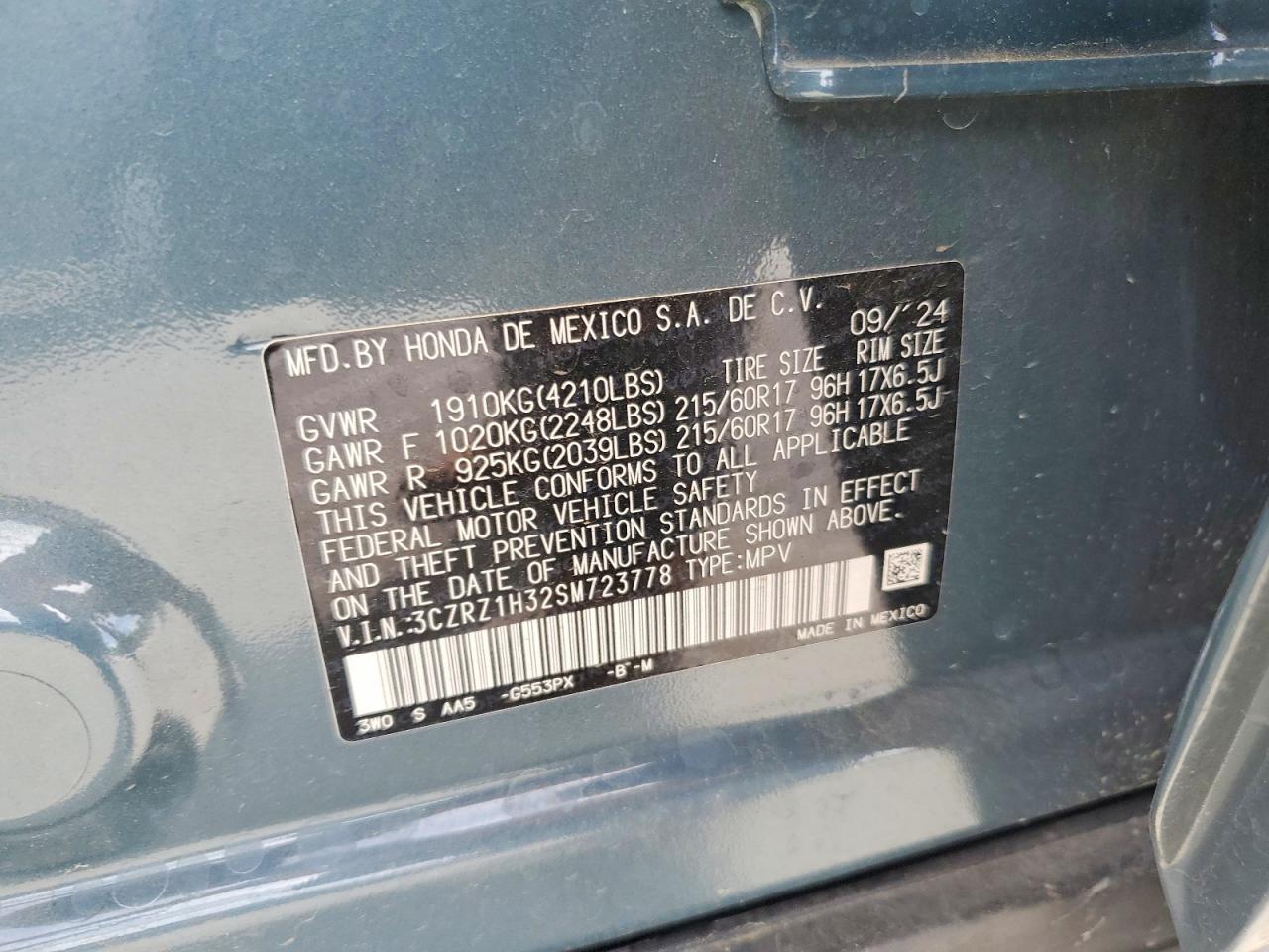 2025 HONDA HR-V