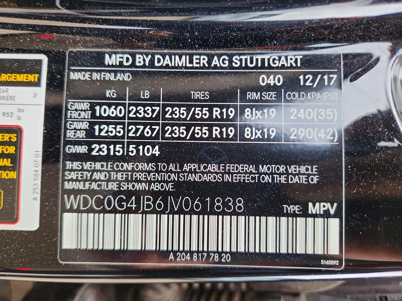 2018 MERCEDES-BENZ GLC-CLASS