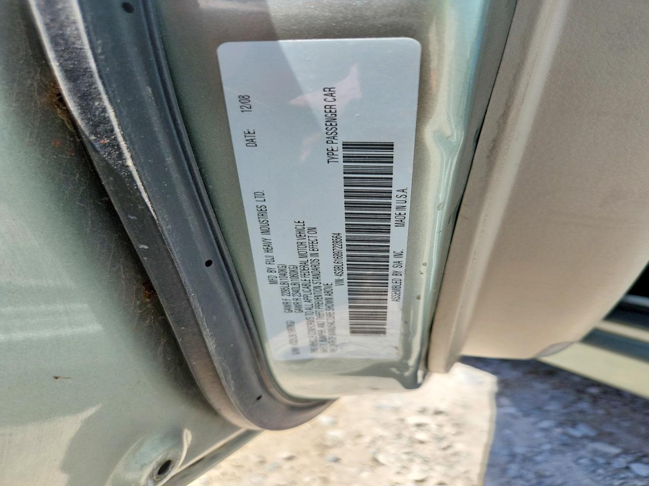 2009 SUBARU LEGACY