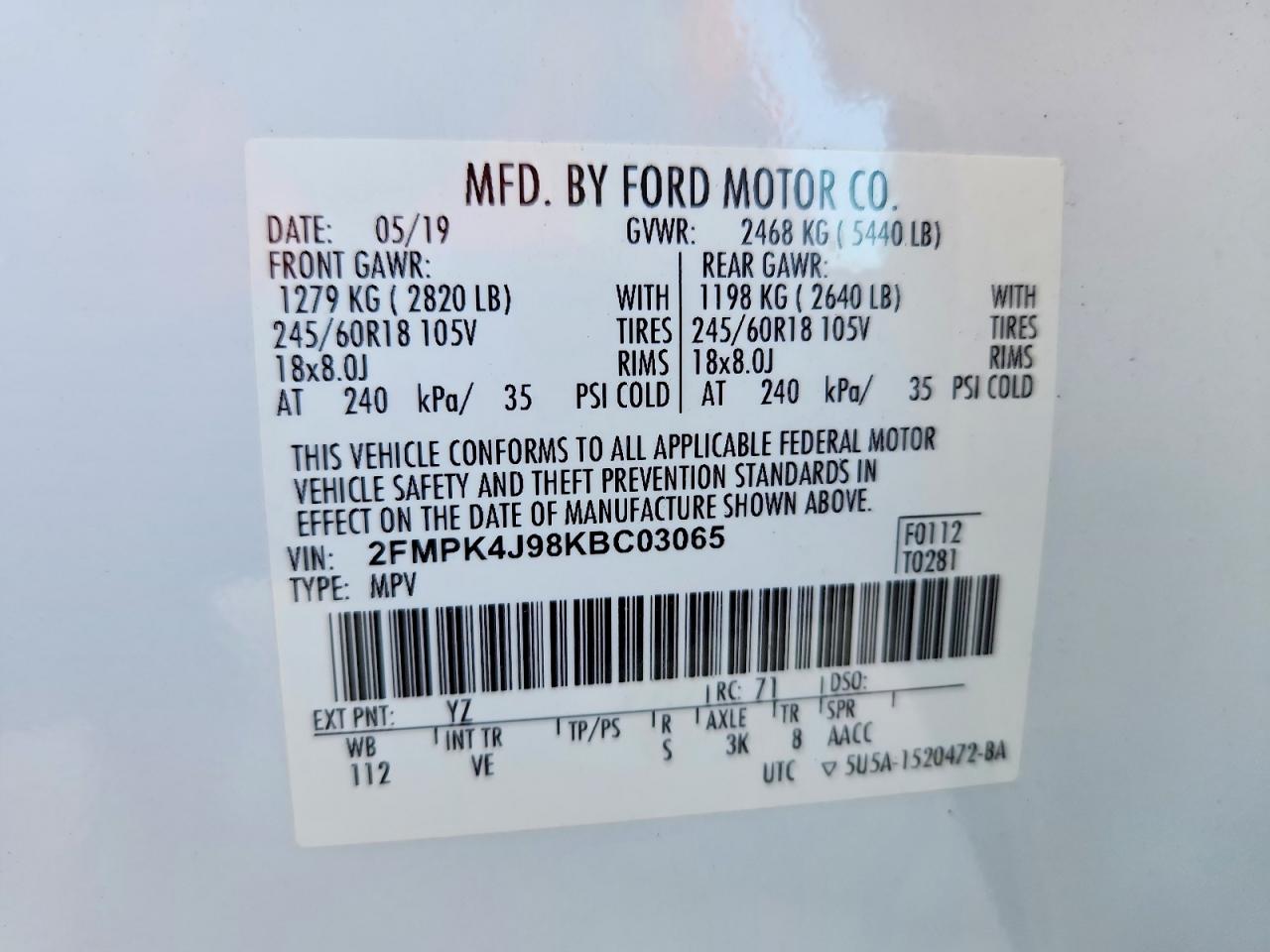 2019 FORD EDGE