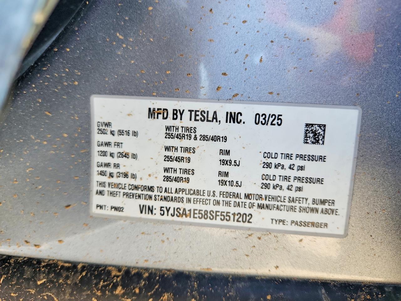 2025 TESLA MODEL S