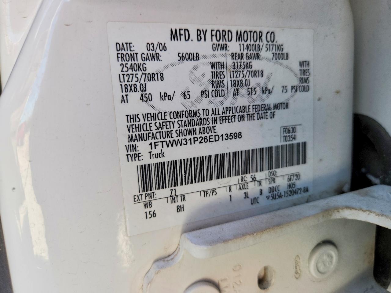 2006 FORD F350