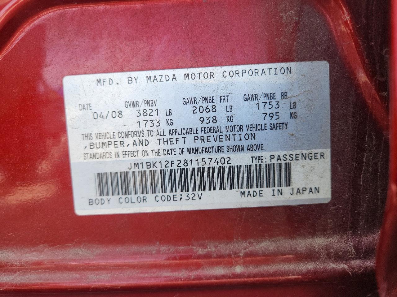 2008 MAZDA 3