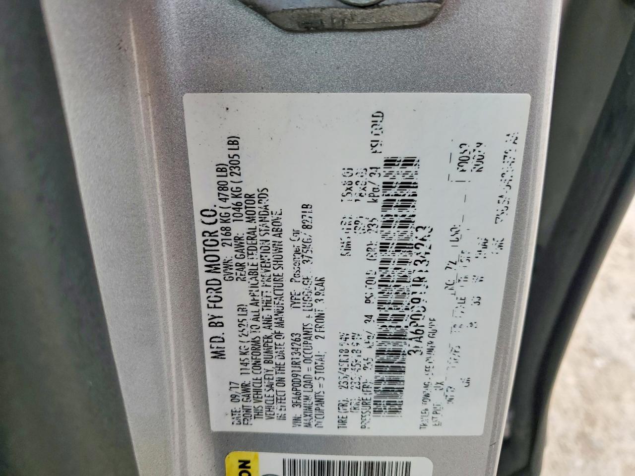 2018 FORD FUSION