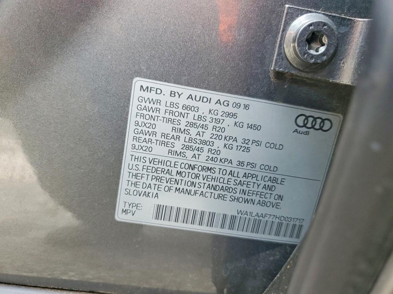 2017 AUDI Q7