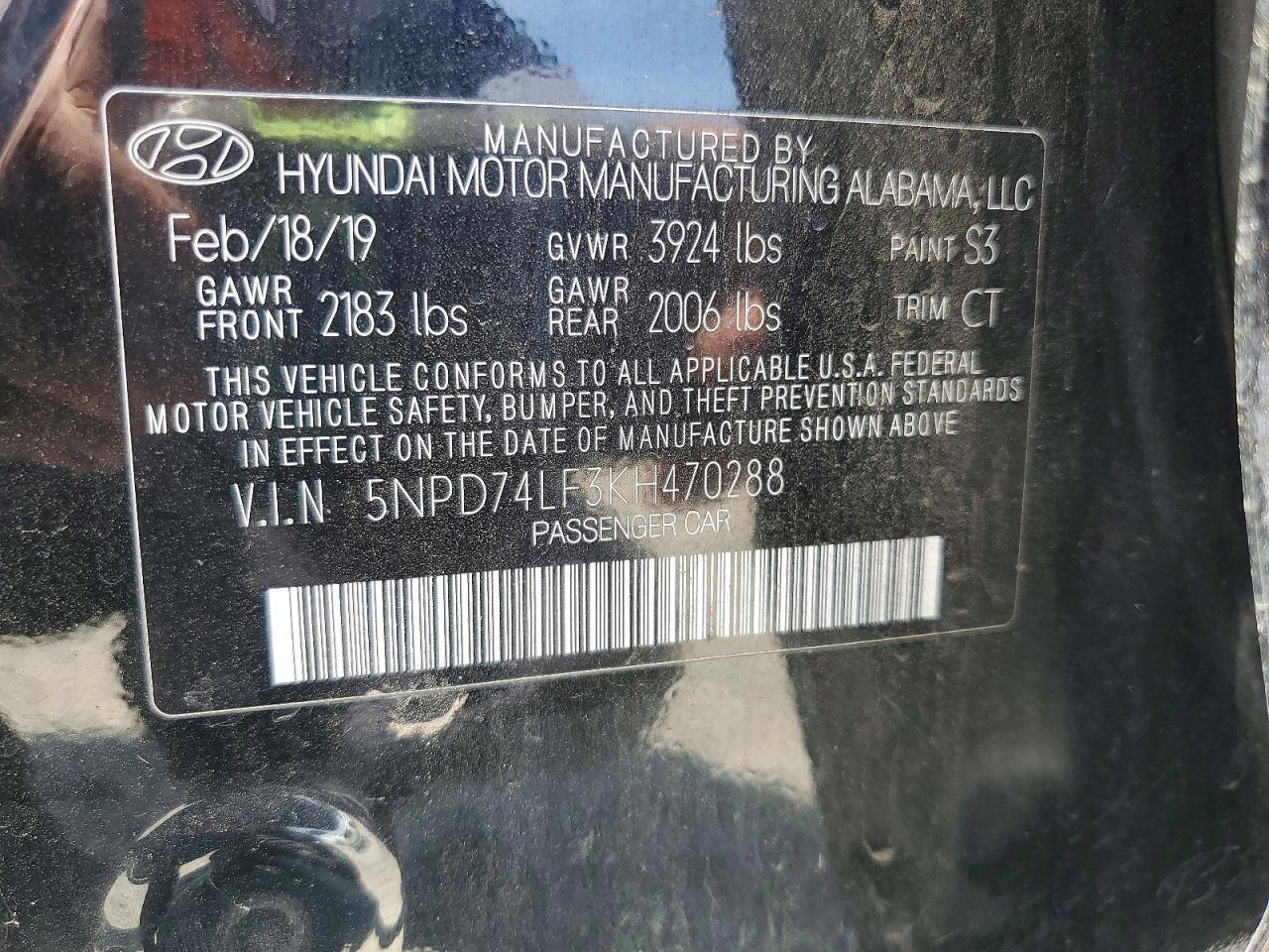 2019 HYUNDAI ELANTRA