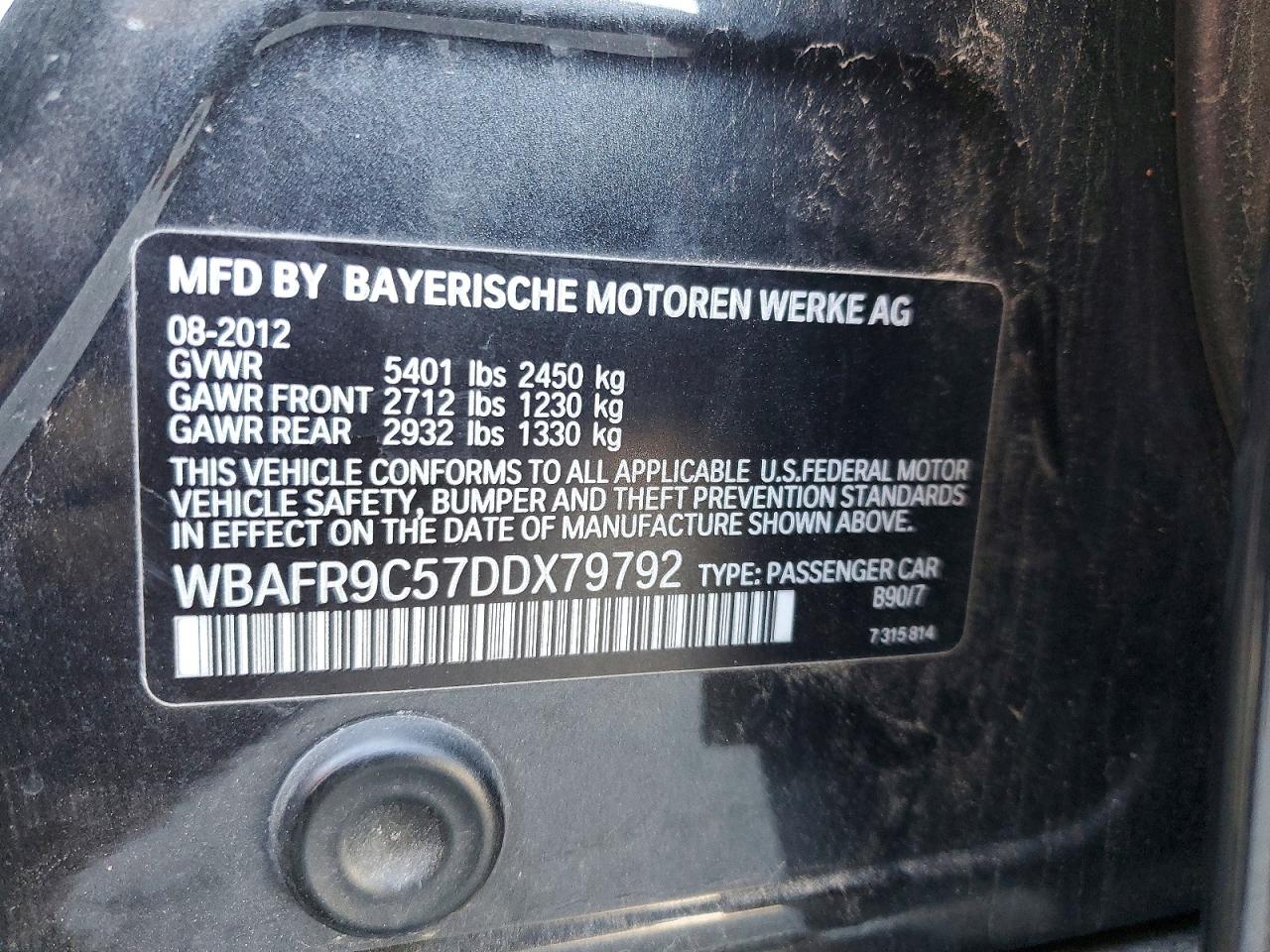 2013 BMW 5 SERIES