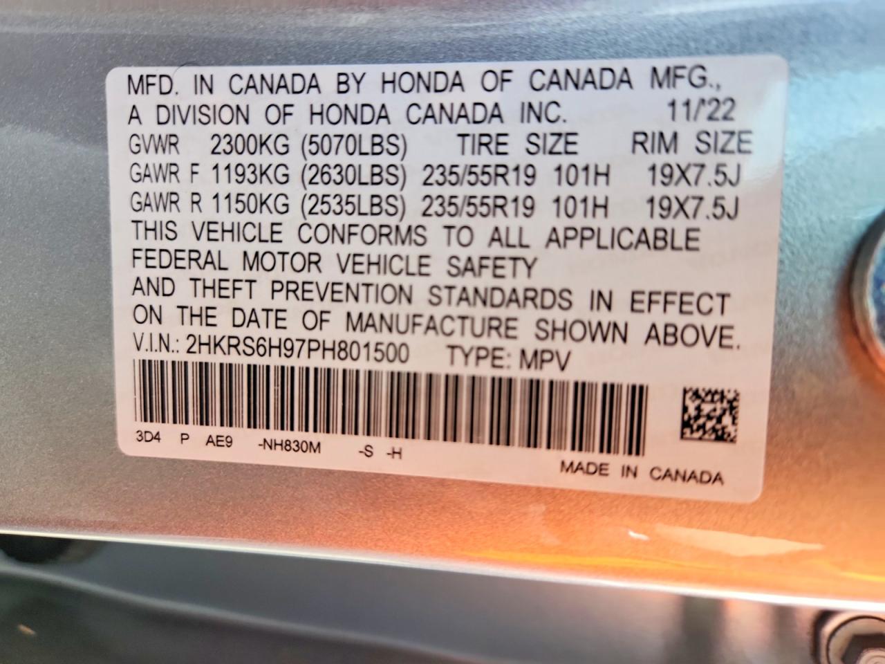 2023 HONDA CRV