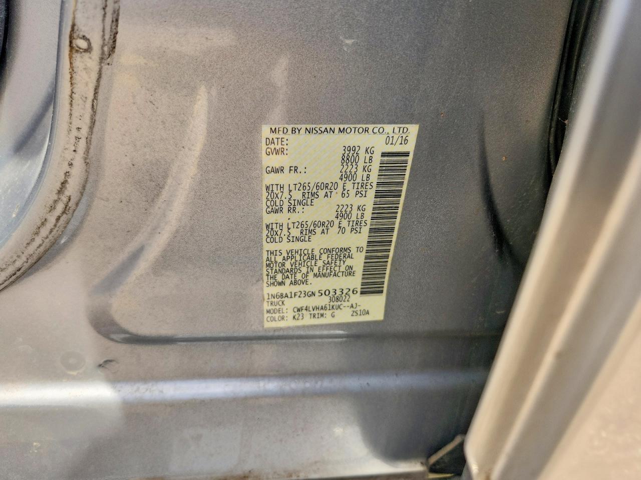 2016 NISSAN TITAN