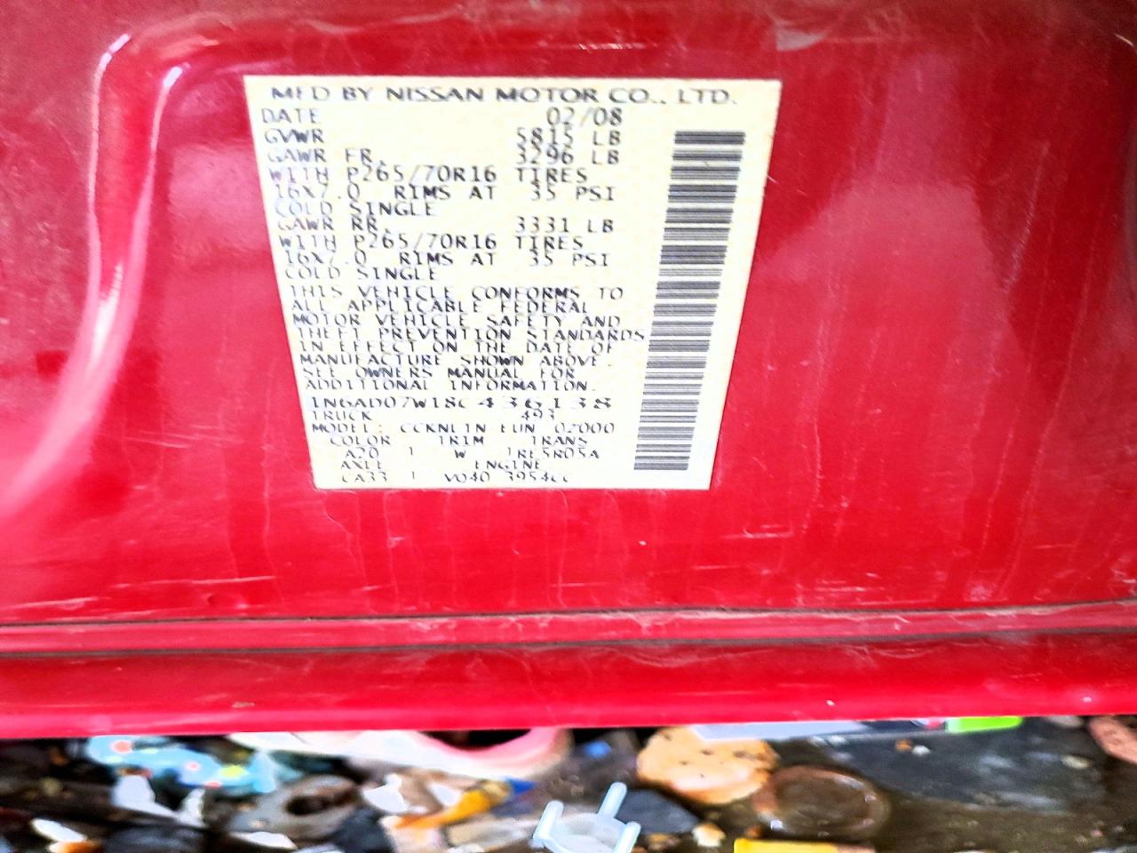 2008 NISSAN FRONTIER
