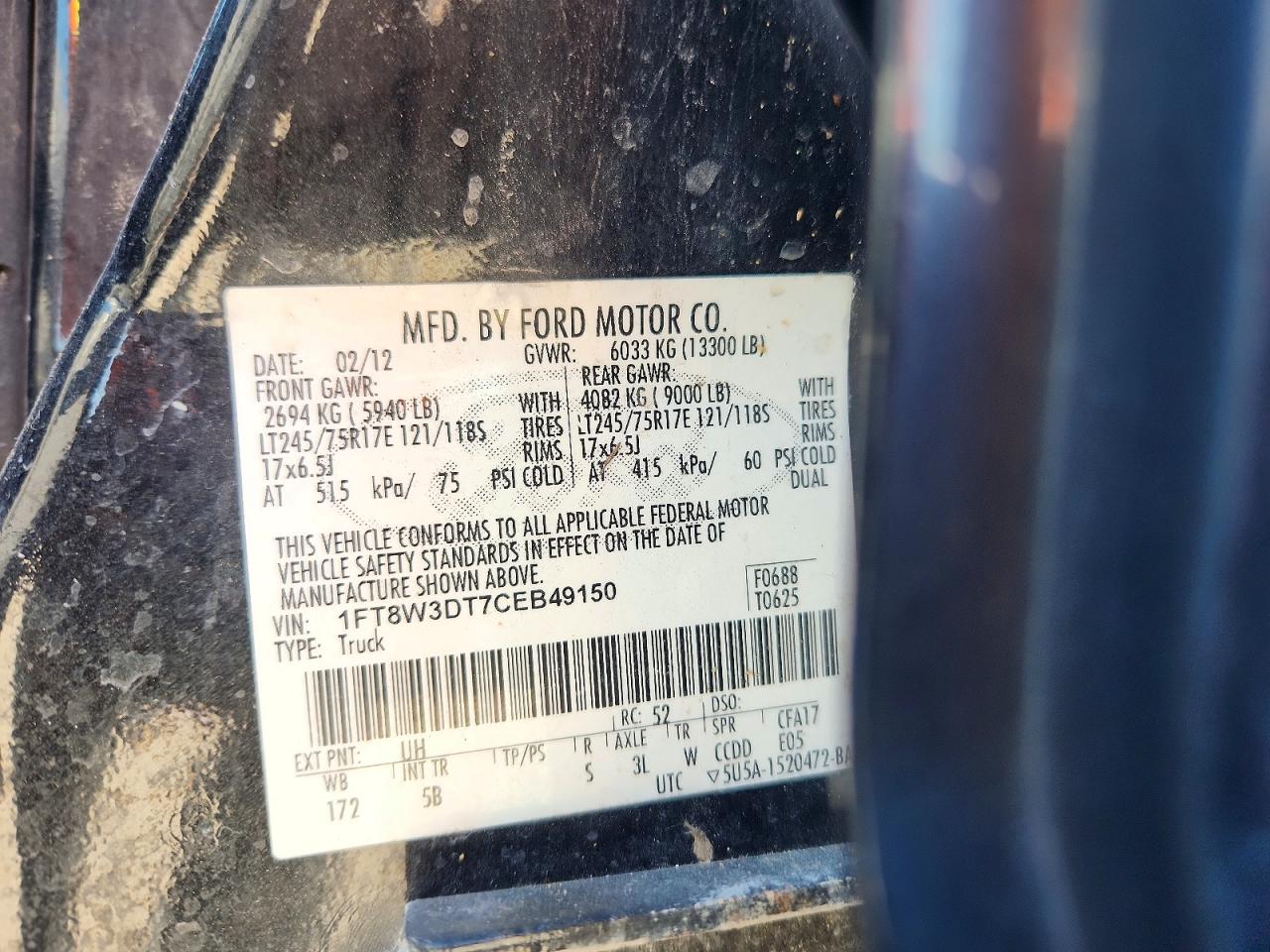 2012 FORD F350