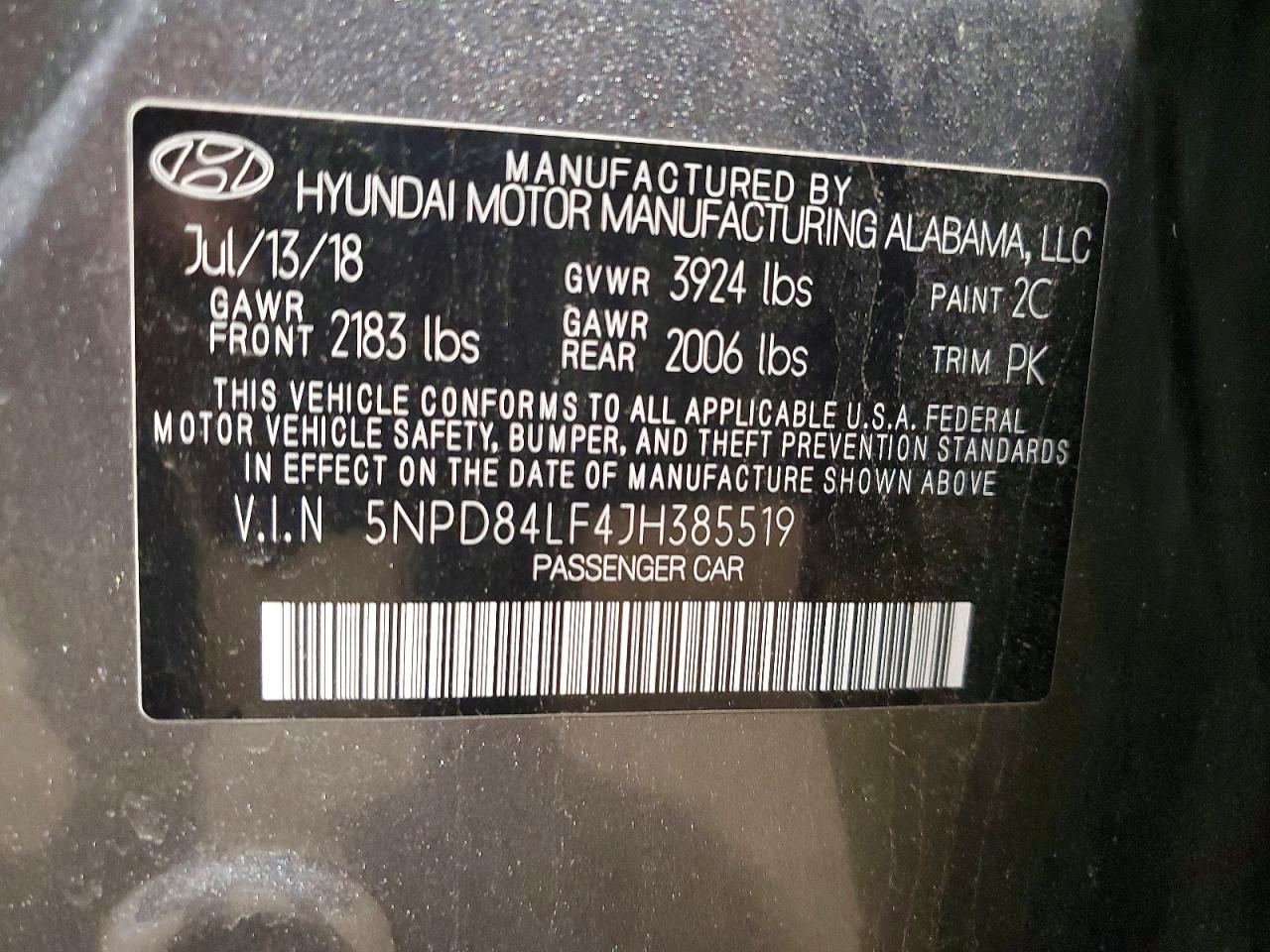 2018 HYUNDAI ELANTRA
