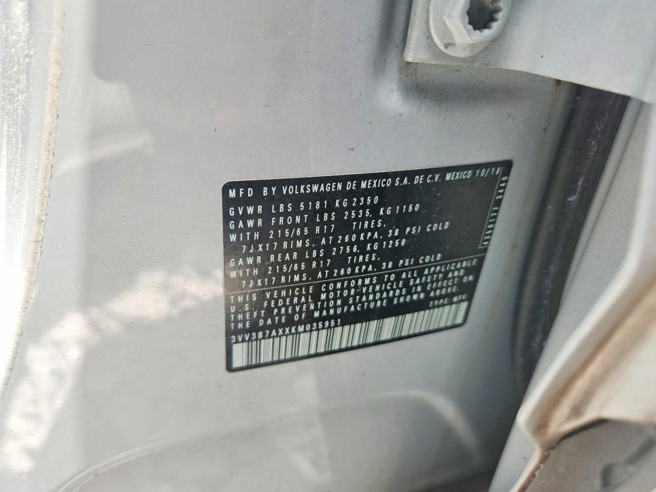 2019 VOLKSWAGEN TIGUAN