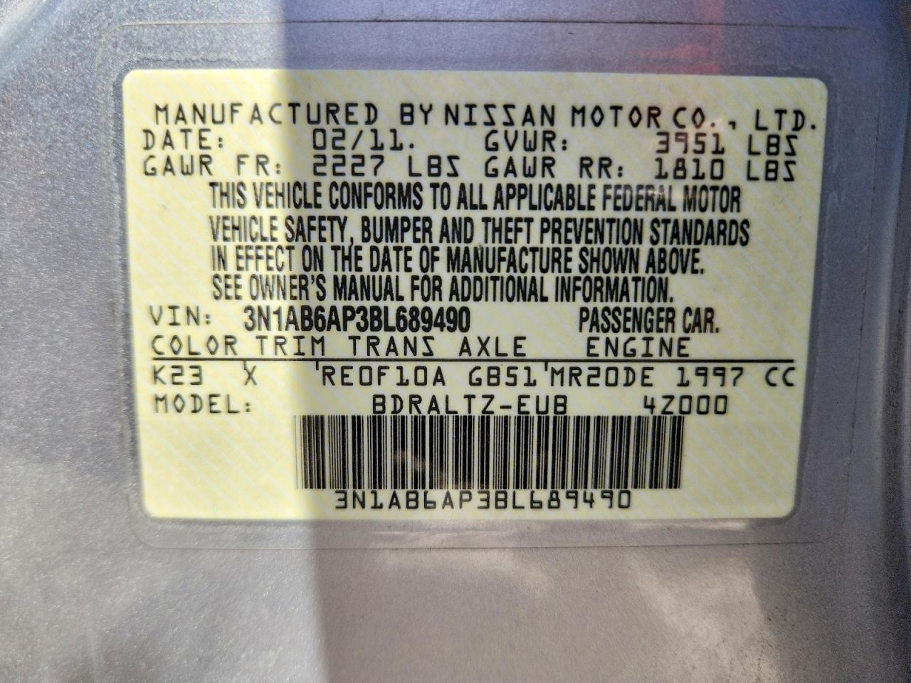 2011 NISSAN SENTRA