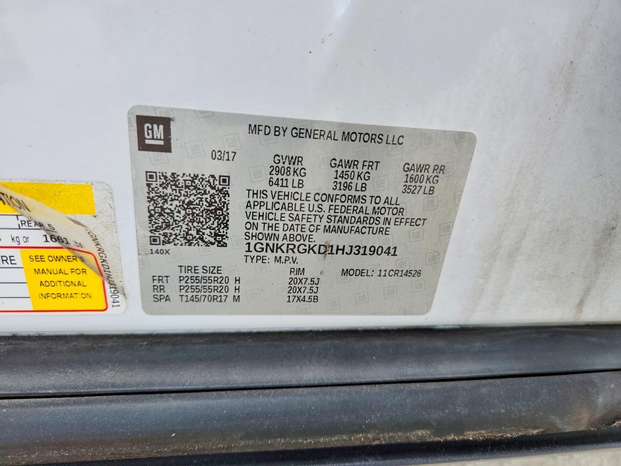 2017 CHEVROLET TRAVERSE