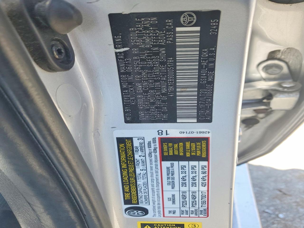 2013 TOYOTA AVALON
