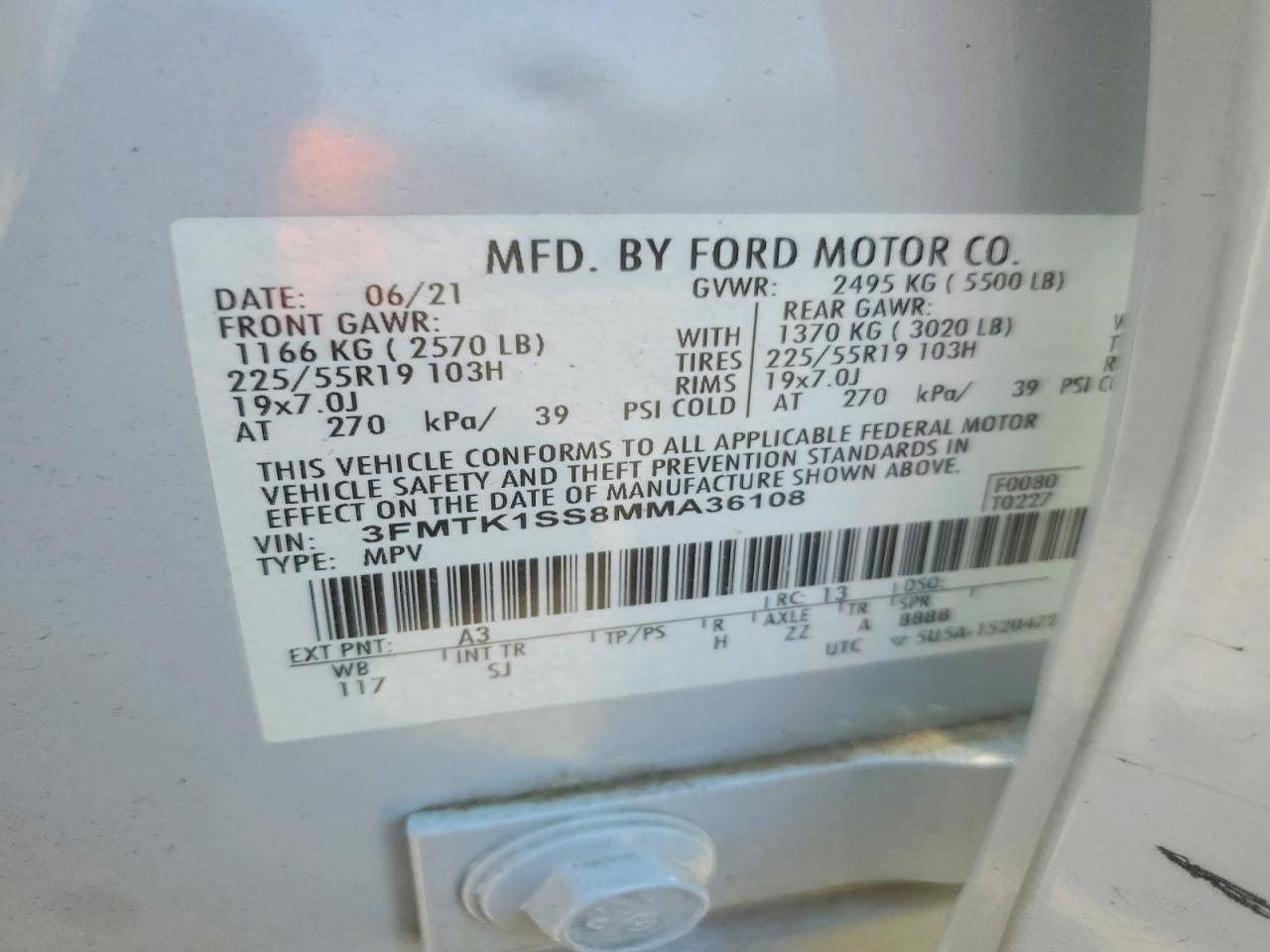 2021 FORD MUSTANG