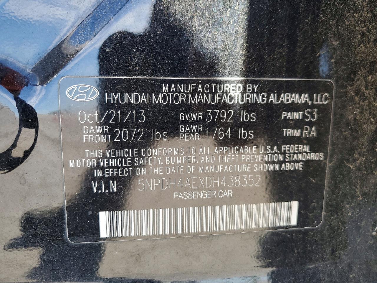 2013 HYUNDAI ELANTRA