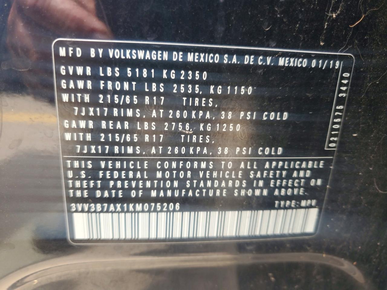 2019 VOLKSWAGEN TIGUAN