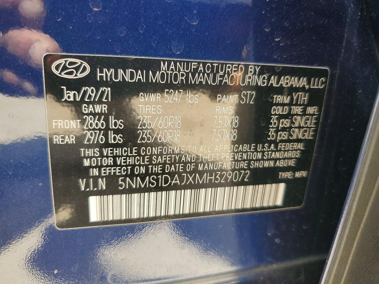 2021 HYUNDAI SANTA FE