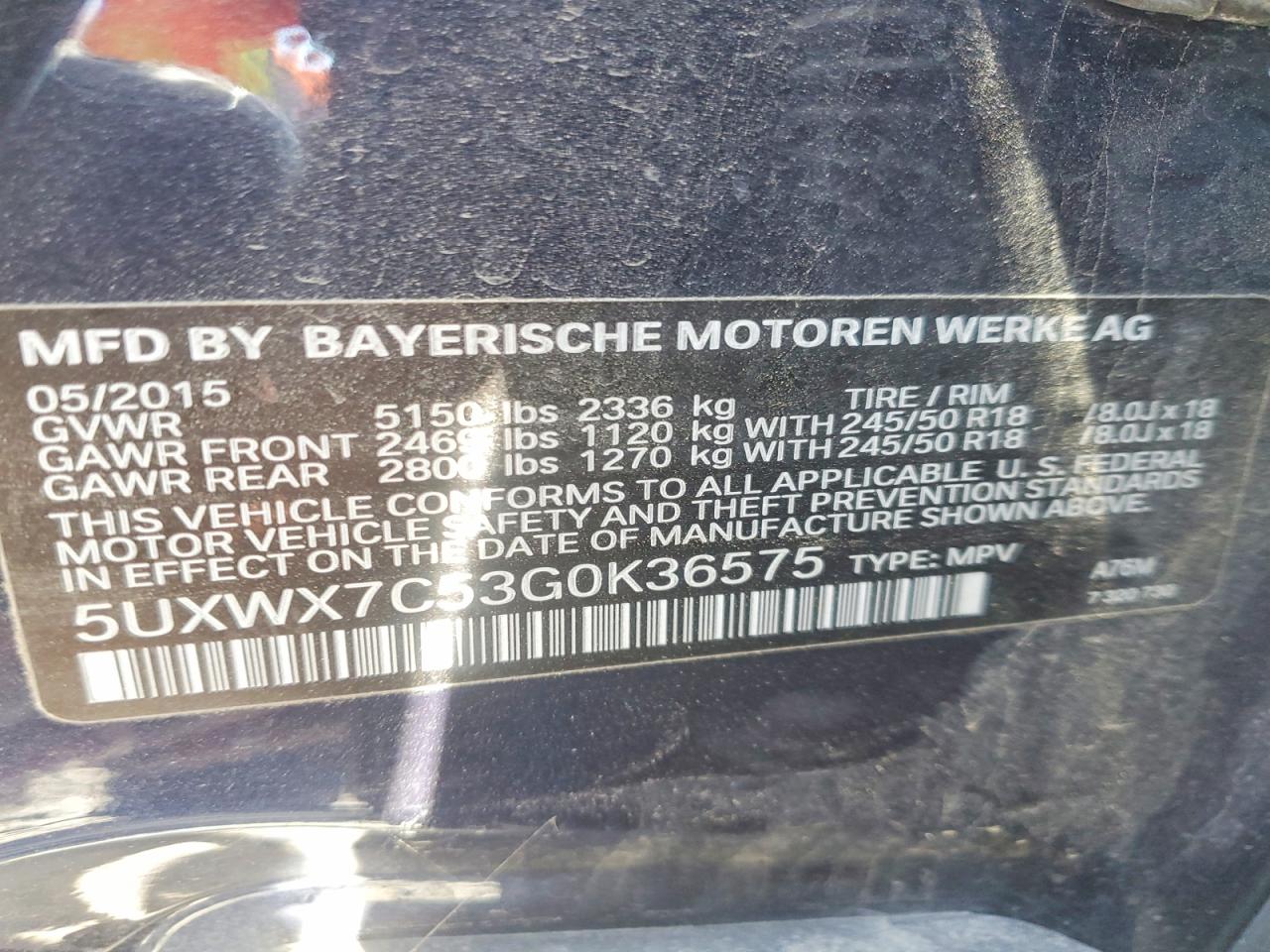 2016 BMW X3