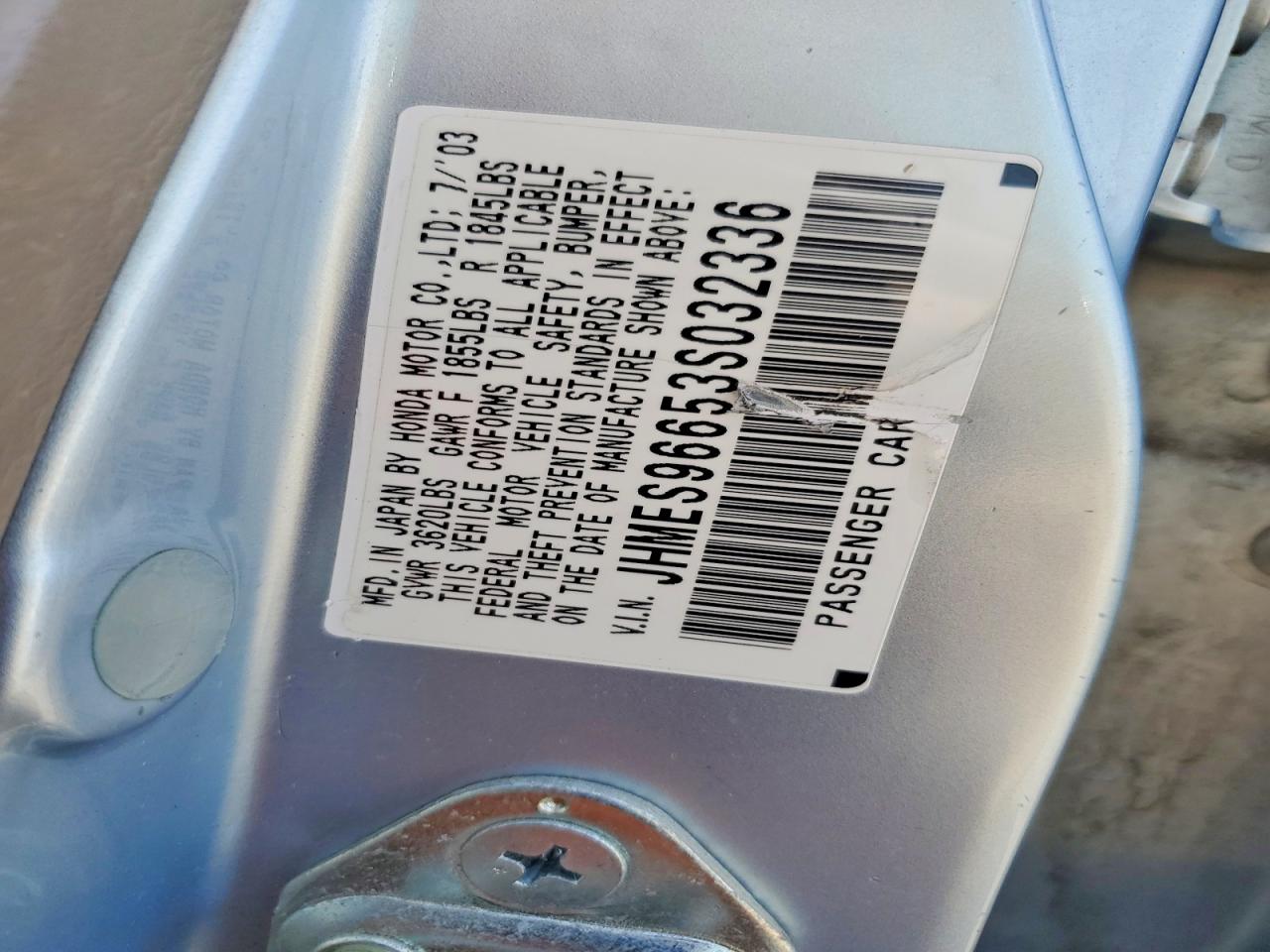 2003 HONDA CIVIC