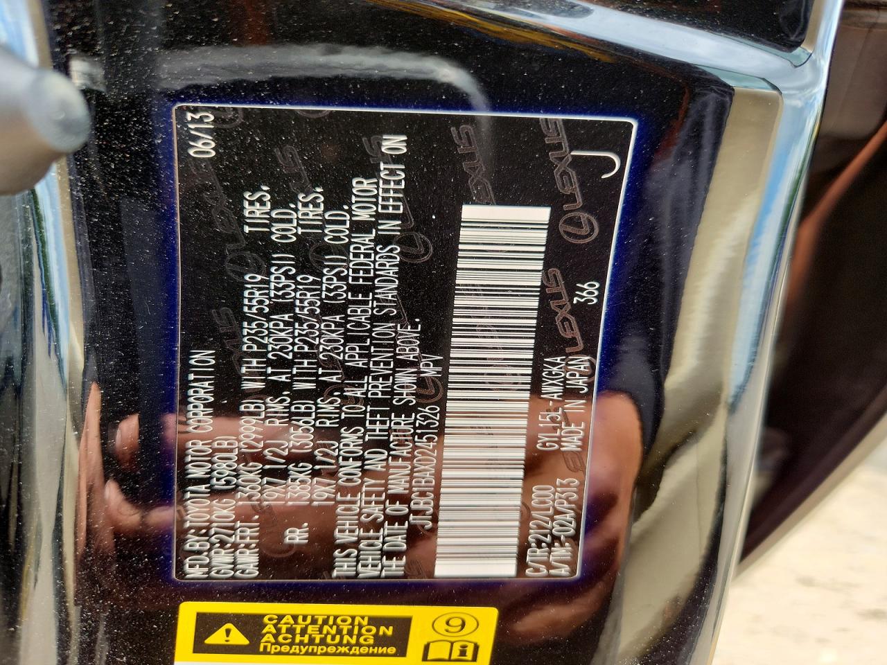 2013 LEXUS RX450