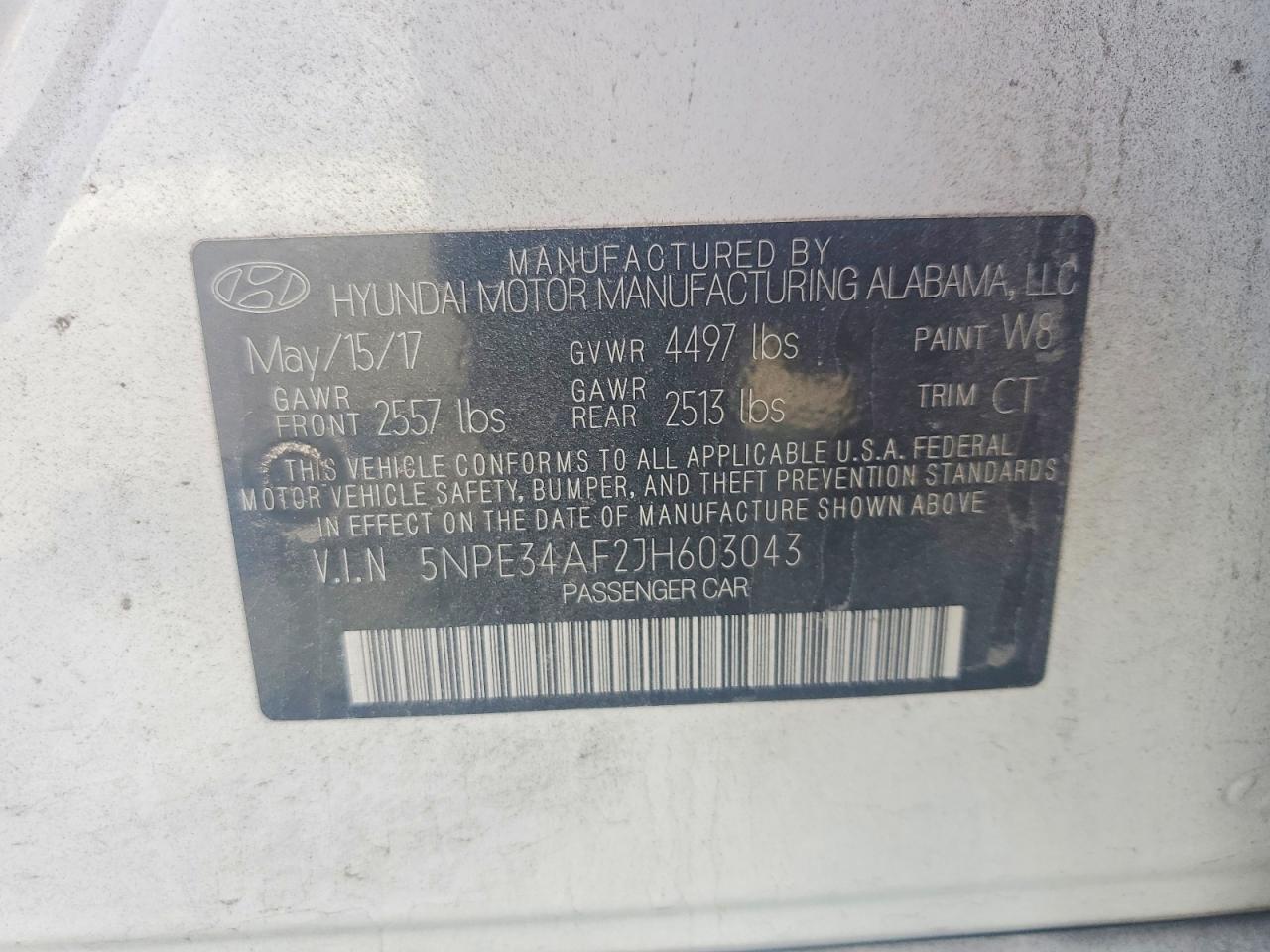 2018 HYUNDAI SONATA