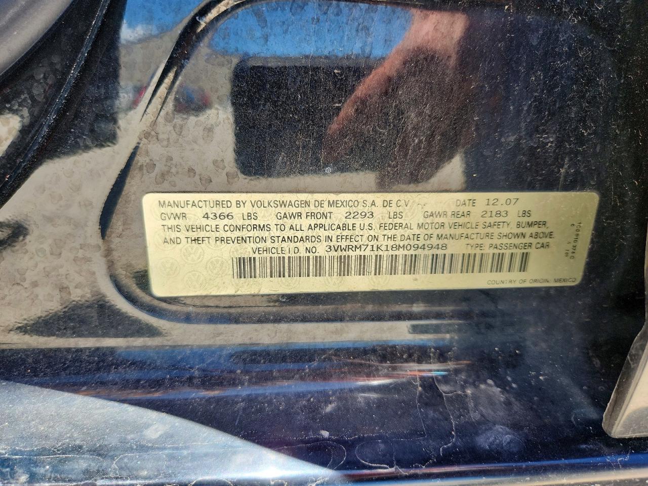 2008 VOLKSWAGEN JETTA